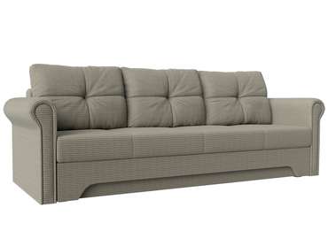 Прямой диван-кровать Европа серо-бежевого цвета