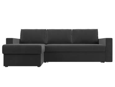 Угловой диван-кровать Траумберг L серого цвета левый угол 