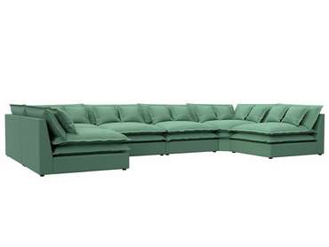 Угловой диван Лига 040 зеленого цвета  
