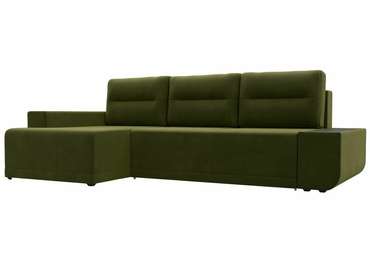 Угловой диван-кровать Чикаго зеленого цвета левый угол