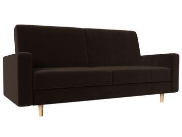 Прямой диван-кровать Бонн коричневого цвета 