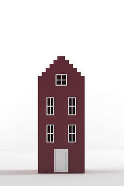 Шкаф-домик Брюгге Mini бордового цвета