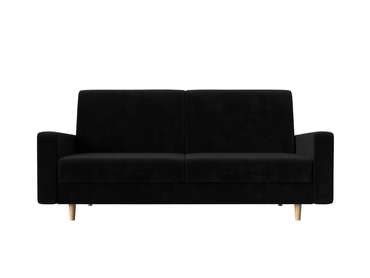 Прямой диван-кровать Бонн черного цвета