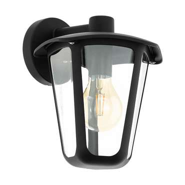 Уличный настенный светильник Monreale черного цвета