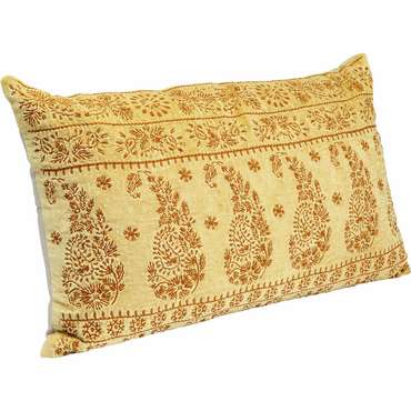 Подушка декоративная India желто-бежевого цвета