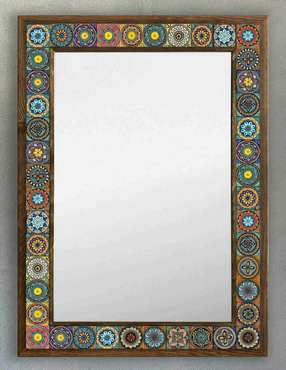 Настенное зеркало 53x73 с каменной мозаикой и композитным основанием