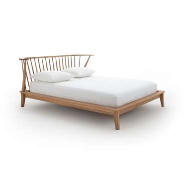 Кровать из массива дуба Windsor 160x200 бежевого цвета