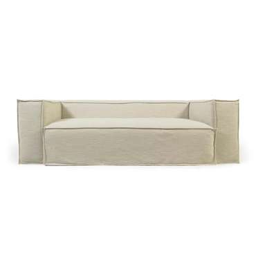 Cover for Blok 3-seater sofa in white linen