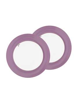 Набор из двух тарелок Lily&Lotus Uni Lilac бело-розового цвета