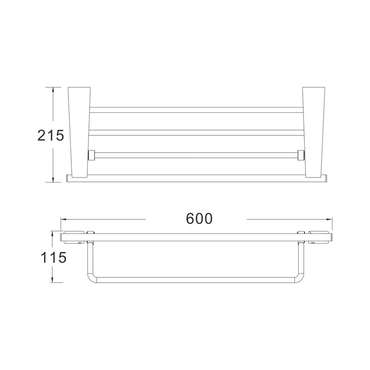 Полка для полотенец Shevanik SG5708, хром