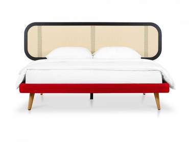 Кровать Male 160х200 красно-бежевого цвета