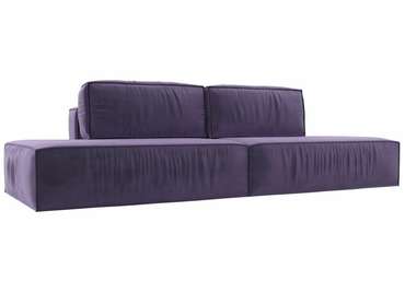 Прямой диван-кровать Прага лофт темно-фиолетового цвета