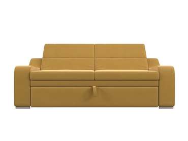 Прямой диван-кровать Медиус желтого цвета