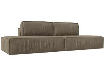 Прямой диван-кровать Прага лофт бежево-коричневого цвета