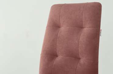 Стул Турин 2 коричнево-розового цвета с белыми ножками
