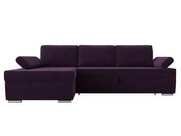 Угловой диван-кровать Канкун фиолетового цвета левый угол