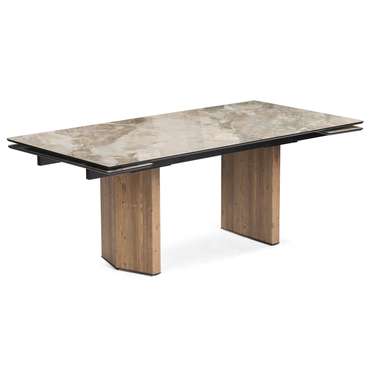 Раскладной обеденный стол Монерон коричневого цвета