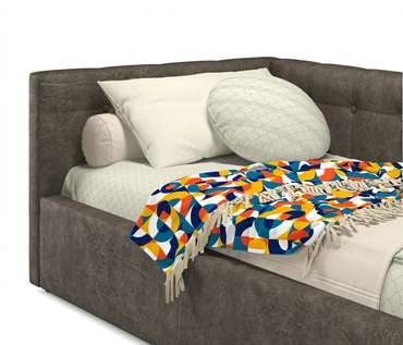 Кровать Bonna 90х200 коричневого цвета с подъемным механизмом 
