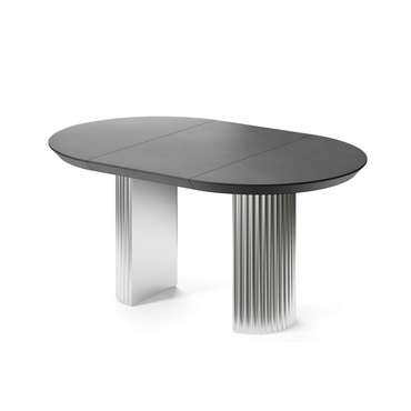 Раздвижной обеденный стол Нави на серебряном основании