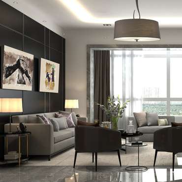 Подвесной светильник Lua Brown 3684 (ткань, цвет коричневый)