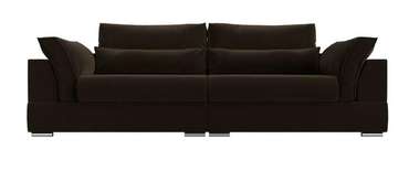 Прямой диван-кровать Пекин коричневого цвета