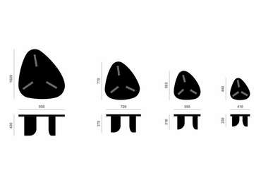 Журнальный стол Cobble M светло-серого цвета