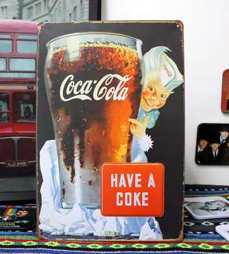 Табличка "Реклама Coca Cola"