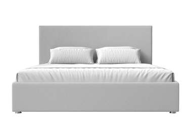 Кровать Кариба 180х200 белого цвета с подъемным механизмом (экокожа)