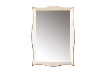 Зеркало настенное Трио белого цвета с золотой платиной