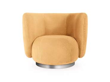 Кресло Lucca желтого цвета с серым основанием 