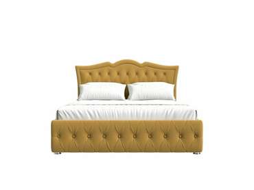 Кровать Герда 160х200 желтого цвета с подъемным механизмом
