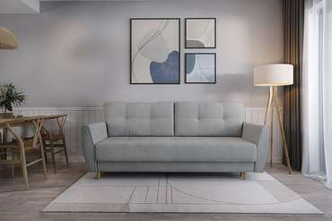 Прямой диван-кровать Raud светло-серого цвета