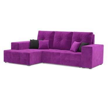 Угловой диван-кровать Монреаль фиолетового цвета левый угол