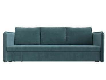 Прямой диван-кровать Слим бирюзового цвета
