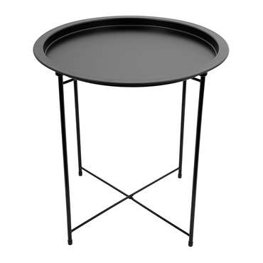 Сервировочный стол складной черного цвета