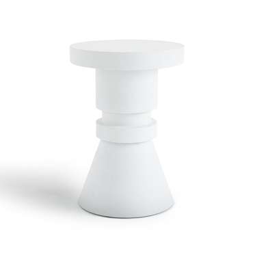 Стол на ножке садовый Jairo бежево-белого цвета