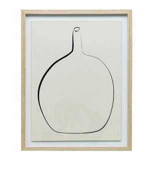 Постер Drawing Vase с дубовой рамой