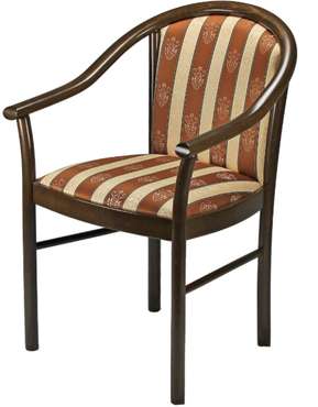 Стул-кресло деревянный Анна коричневого цвета