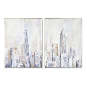 Картина Нью-Йорк Loft 60 x 2,4 x 80 cm (2 штук)