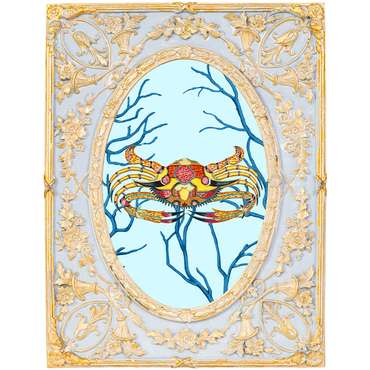 Картина Фантастика подводного мира Краб 3 в раме Эрнеста