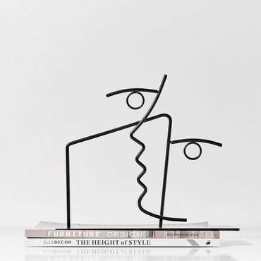 Статуэтка Wire Sculpture Gemini черного цвета