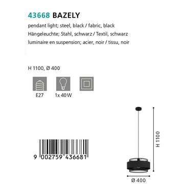 Подвесной светильник Bazely черного цвета