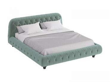 Кровать Cloud серо-бирюзового цвета 180х200