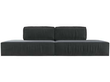 Прямой диван-кровать Прага лофт серого цвета