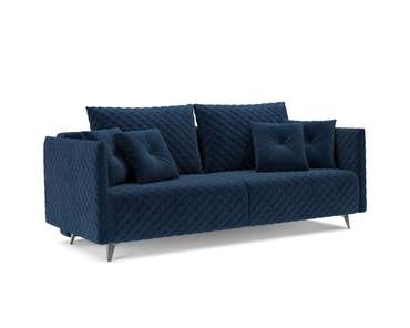 Прямой диван-кровать Вашингтон темно-синего цвета