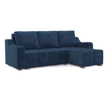 Угловой диван Берн темно-синего цвета