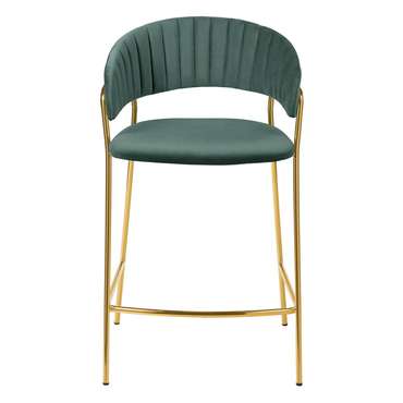 Полубарный стул Turin мятного цвета с золотыми ножками