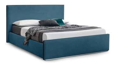 Кровать без подъемного механизма Лофти 140х200 голубого цвета
