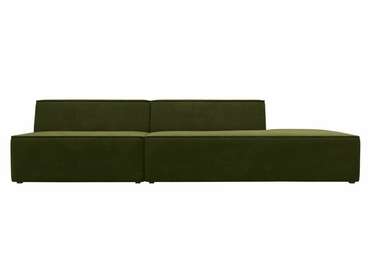 Прямой модульный диван Монс Модерн зеленого цвета правый