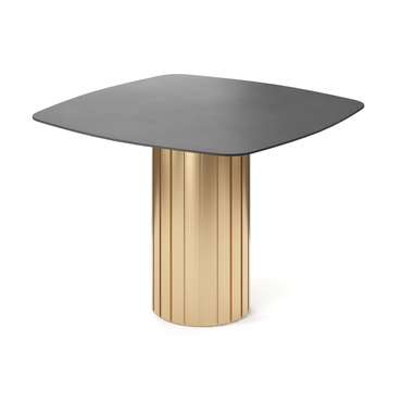 Обеденный стол квадратный Мелеф на золотом основании